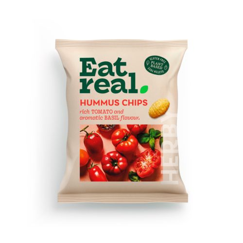 Eat Real hummus chips paradicsomos bazsalikomos ízű 45 g