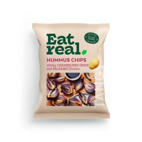   Eat Real hummus chips karamelizált hagyma és balzsamecet ízesítéssel 45 g