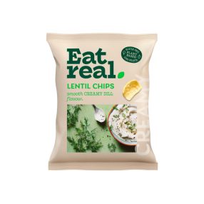 Eat Real lencse chips lágy krémes kapros ízvilág 40 g