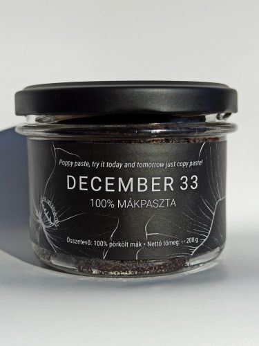 December 33 mákpaszta 100% 200 g