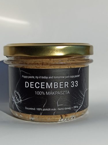 December 33 mákpaszta fehér 100%  200 g