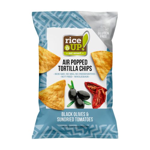 Rice Up tortilla chips fekete olivabogyó és paradicsom ízű 60 g
