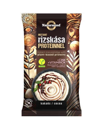 Naturmind proteines gluténmentes instant rizskása kakaós 44 g