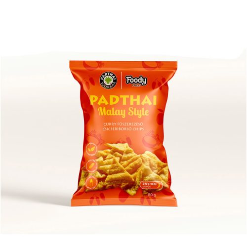 Foody Free gluténmentes csicseriborsó chips padthai malay style curry ízű 50 g