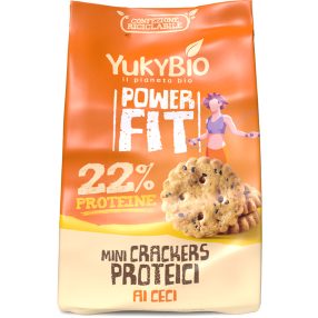   Yukybio bio powerfit mini kréker fehérjével, csicseriborsóval 150 g