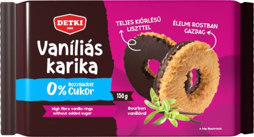 Detki hcn vaníliás karika étcsokoládé 150 g