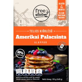   Free selection teljes kiőrlésű amerikai palacsinta alappor 3x50g 150 g