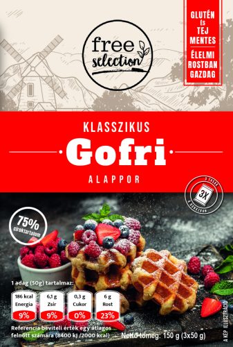 Free selection klasszikus gofri alappor 3x50g 150 g