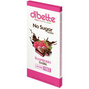   Dibette Nas málnás krémmel töltött étcsokoládé tábla, hozzáadott cukor nélkül, édesítőszerekkel 80 g