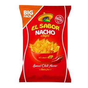 El sabor big nacho chips gluténmentes édes chili 180 g