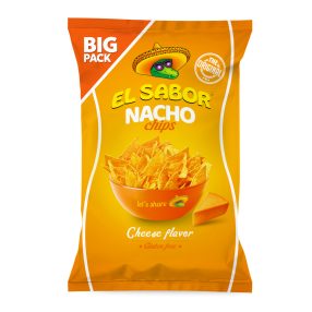 El sabor big nacho chips gluténmentes sajtos 180 g