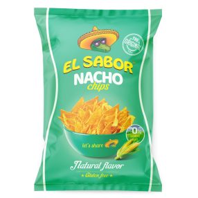   El sabor big nacho chips gluténmentes natúr 0% hozzáadott só nélkül 100 g