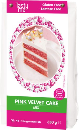 Tasty Me glutén- és laktózmentes rózsaszín bársonytorta mix 350 g