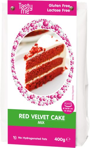 Tasty Me glutén- és laktózmentes vörös bársonytorta mix 400 g