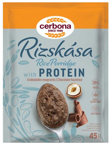 Cerbona rizskása csokis-mogyorós proteinnel 45 g