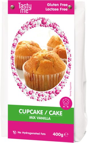 Tasty Me glutén- és laktózmentes cupcake/torta mix – vaníliás 400 g