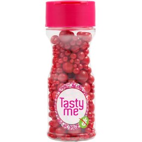   Tasty Me gluténmentes cukorgyöngy tortadekor mix piros 70 g