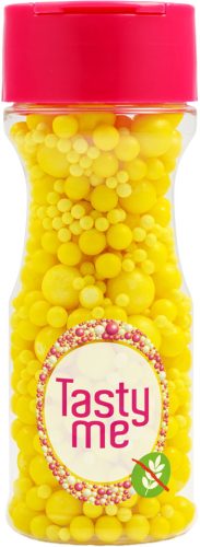 Tasty Me gluténmentes cukorgyöngy tortadekor mix sárga 70 g