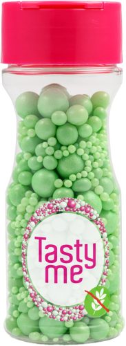 Tasty Me gluténmentes cukorgyöngy tortadekor mix világoszöld 70 g