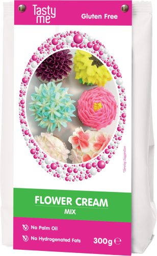 Tasty Me gluténmentes flower cream – tortakrém, díszítőkrém mix 300 g