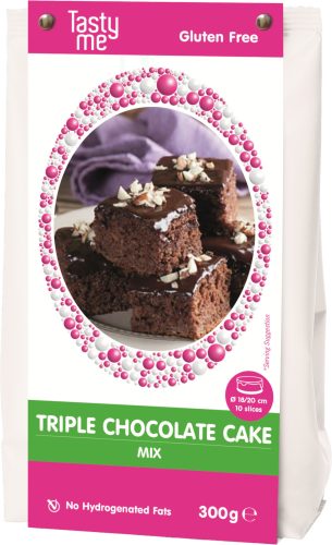 Tasty Me gluténmentes tripla csokoládé torta mix 300 g