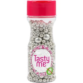   Tasty Me gluténmentes metallic pearls tortadekor mix ezüst 75 g