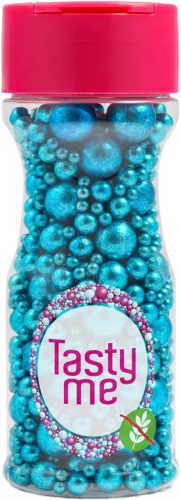 Tasty Me gluténmentes metallic pearls tortadekor mix kék 75 g