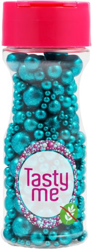 Tasty Me gluténmentes metallic pearls tortadekor mix türkiz 75 g