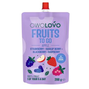   Owolovo gyümölcspüré alma-eper-szeder-áfonya-málna 200 g