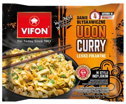 Vifon udon curry indiai instant búzatésztás étel (enyhén csípős) 90 g