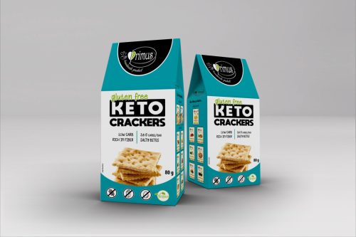 Primus gluténmentes vegán keto crackers keksz 80 g