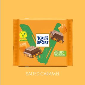   Ritter Sport vegán pörkölt sóskaramellás csokoládé 100 g