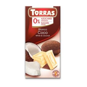   Torras glutén-és cukormentes fehércsokoládé kókusz 75 g