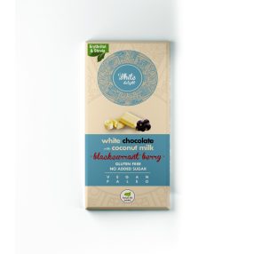   Health Market White Delight Kókusztejes fehércsokoládé liofilizált egész feketeribizlivel 80g