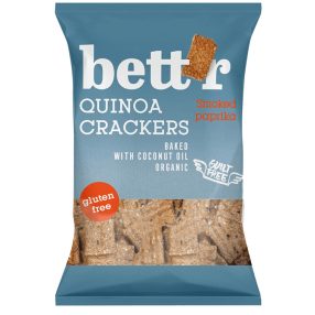   Bettr bio vegán gluténmentes quinoa kréker füstölt paprika 100 g