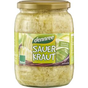 Dennree bio savanyúkáposzta üveges 680 g