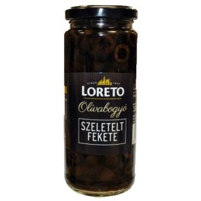 Loreto szeletelt fekete olivabogyó 430 g
