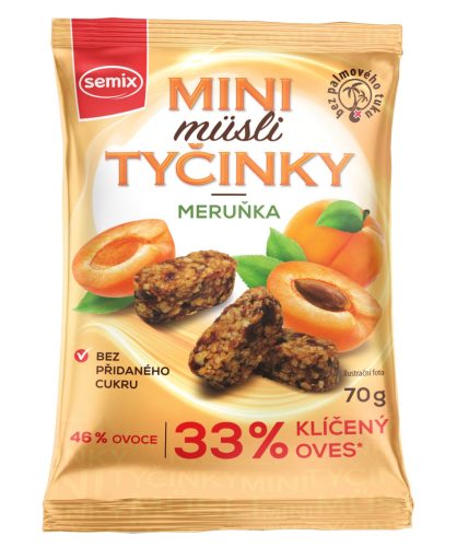 Semix mini müzlifalatok csíráztatott zabpehellyel,sárgabarackos 70 g