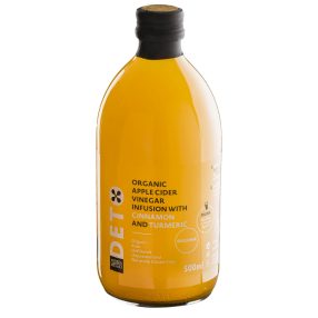   Deto bio szűretlen almaecet fúzió kurkumával és fahéjjal "anyaecettel" 500 ml
