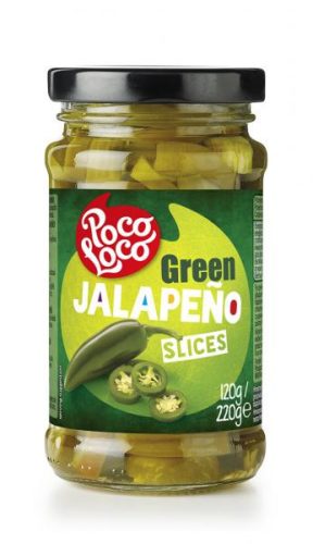 Poco Loco szeletelt zöld jalapeno paprika 225 g