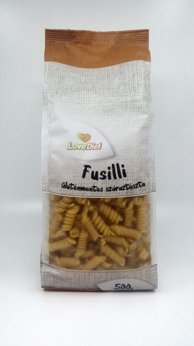 Lovediet gluténmentes száraztészta fussili 500 g