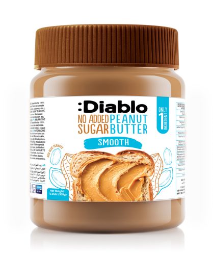 Diablo mogyoróvaj smooth hozzáadott cukor nélkül 350 g