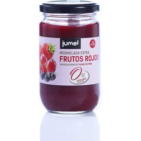   Jumel vörös gyümölcsös csökkentett energiatartalmú jam, 0% hozzáadott cukorral, édesítőszerekkel  290 g