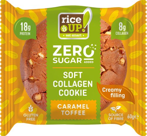 Rice Up zero kollagén, protein keksz karamell ízű 60 g