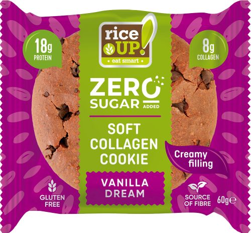 Rice Up zero kollagén, protein keksz vanília ízű 60 g