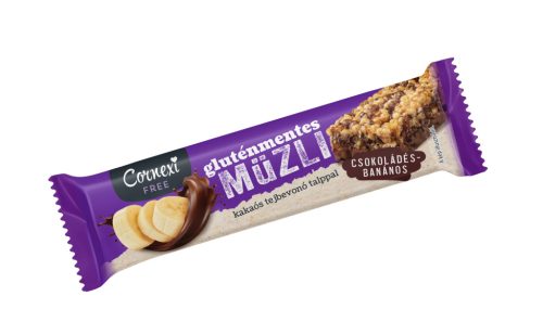 Cornexi gluténmentes müzliszelet csokoládés- banános, kakaós tejbevonó talppal 25 g