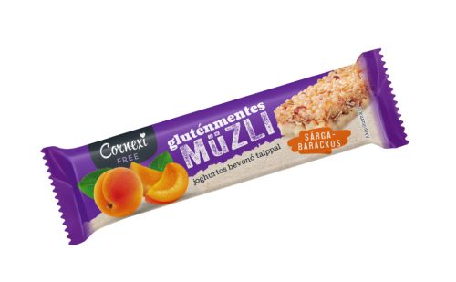 Cornexi gluténmentes müzliszelet sárgabarackos, joghurtos tejbevonó talppal 25 g