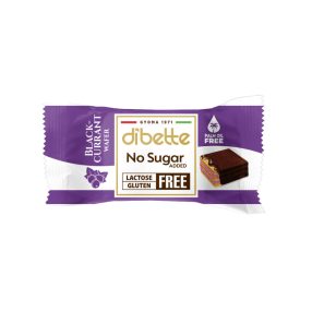  Dibette nas laktóz-, pálma-, gluténmentes feketeribizlis krémmel töltött ostyakocka, hcn, édesítőszerekkel 10 g