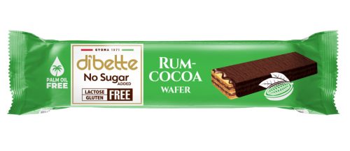 Dibette nas laktóz-, pálma-, gluténmentes rumízű kakaós krémmel töltött ostyaszelet, hcn, édesítőszerekkel 26 g