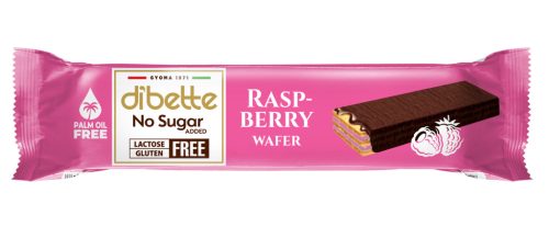 Dibette nas laktóz-, pálma-, gluténmentes málnás krémmel töltött ostyaszelet, hcn, édesítőszerekkel 26 g